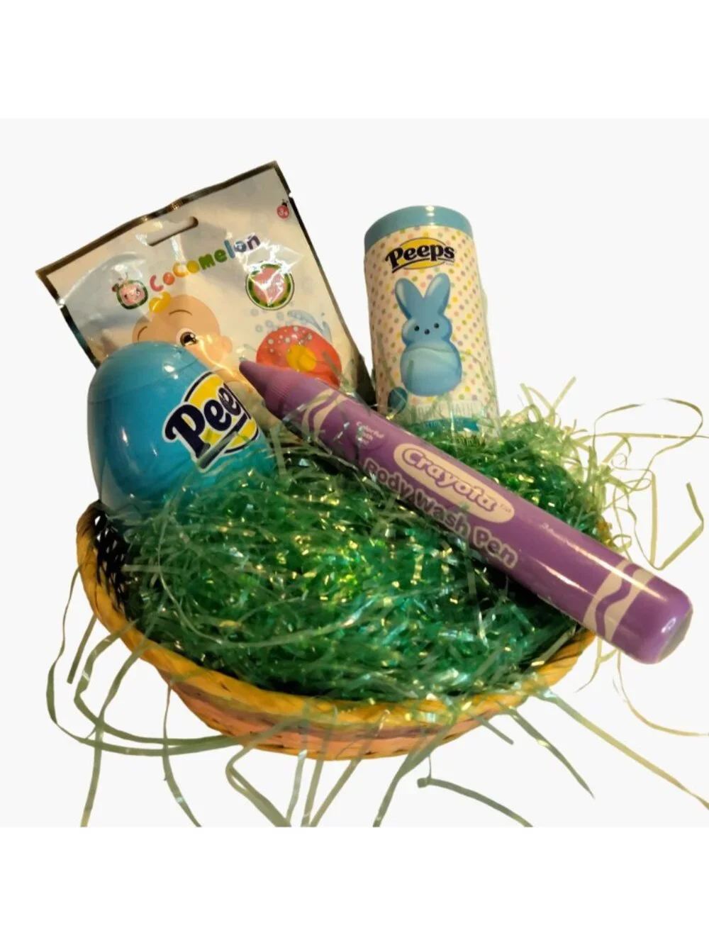 Bathtime Fun easter Basket  Peeps Bubbles Crayola Body Wash Coco Melon Bomb Soap